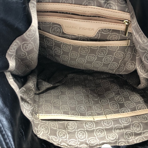 Marc Fisher Black Quilted Leather Hobo Bag - Picture 8 of 8